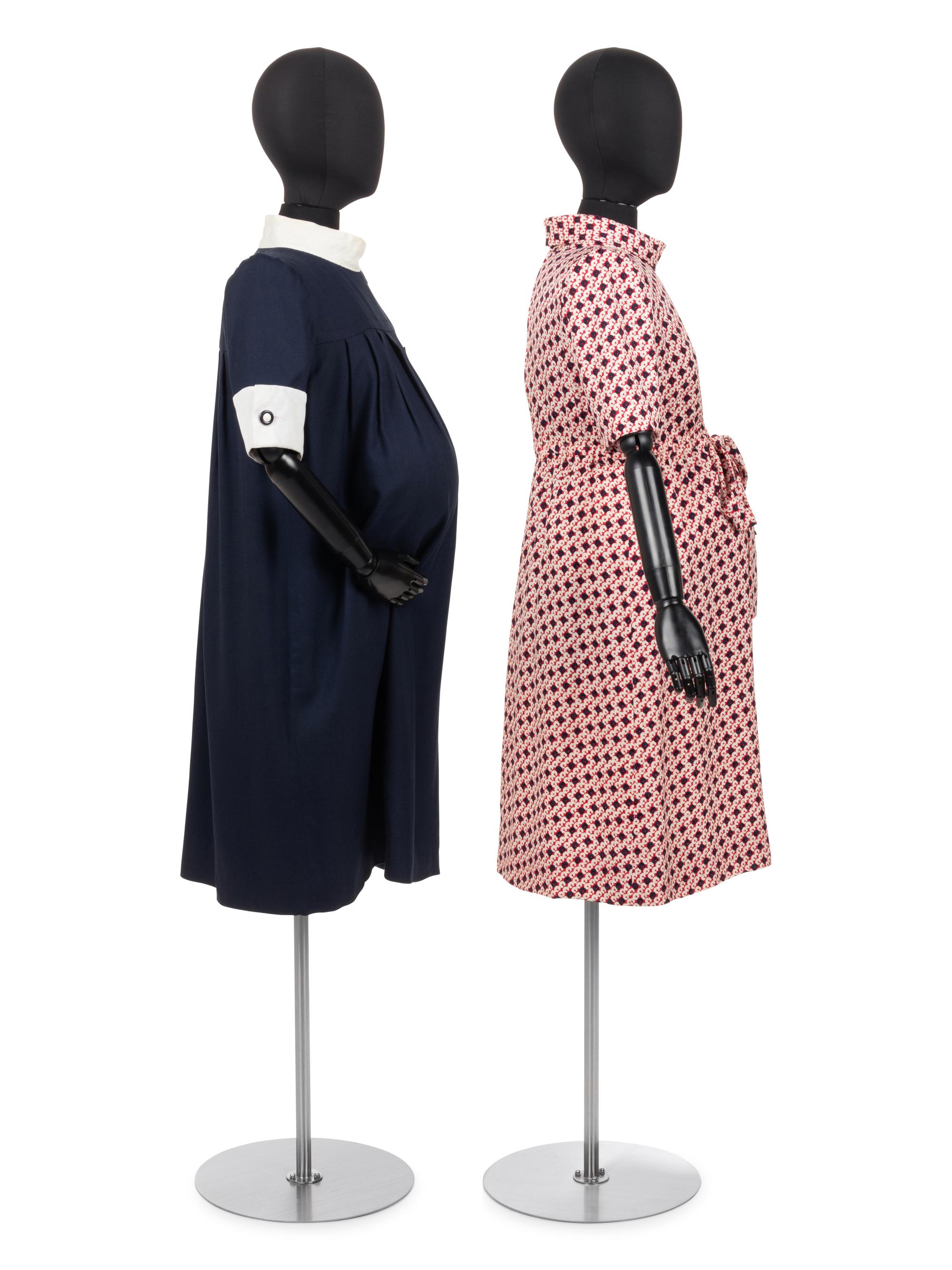 Two Givenchy Haute Couture Maternity Dresses, c.1984