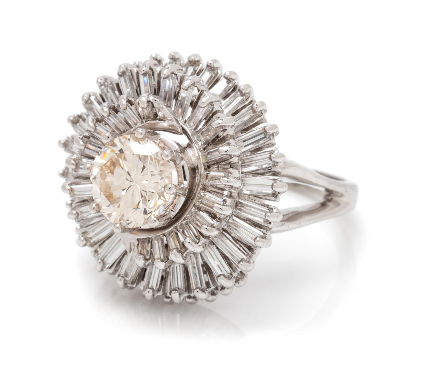 A Platinum and Diamond Ring, 7.00 dwts.