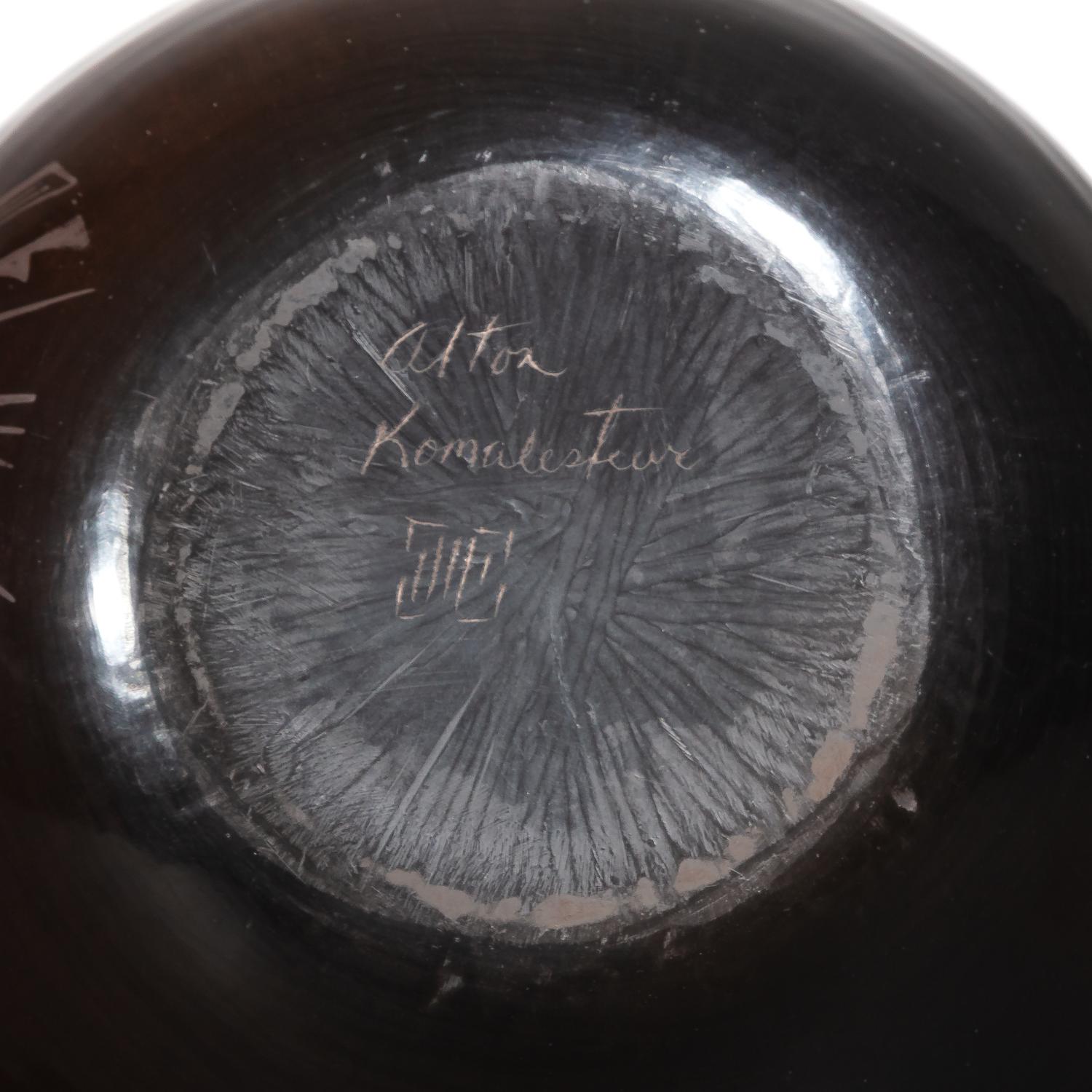 Blackware Pottery Jar, with Thunderbird