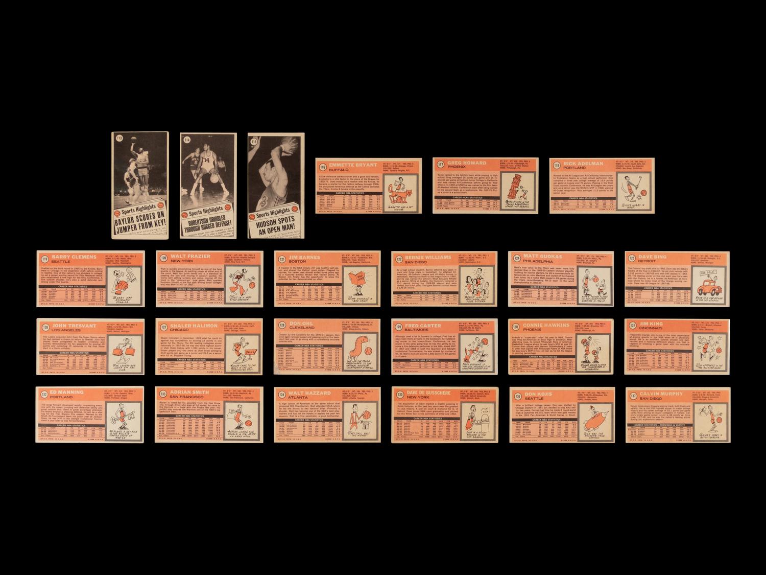A Near Set of 1970-71 Topps Basketball Cards (172/175)