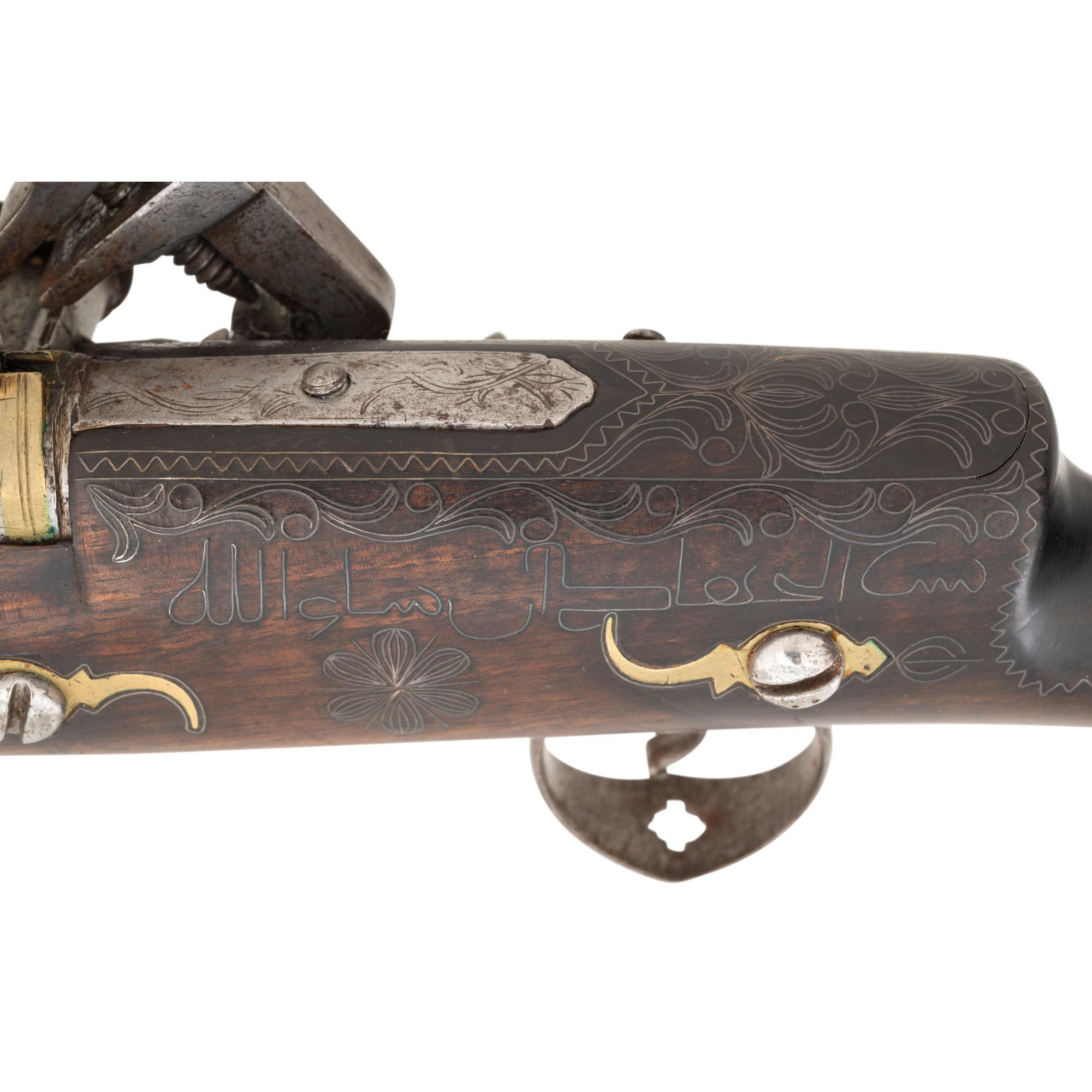 Highly Decorated North African Moukahla Musket