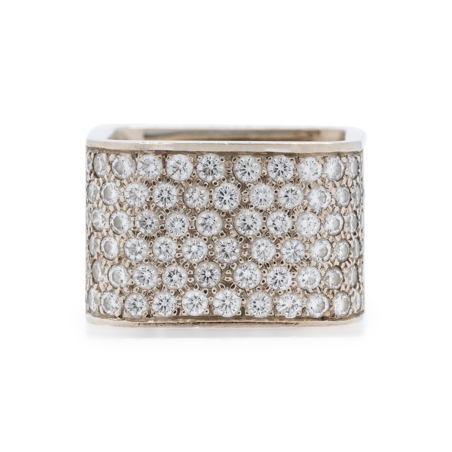 GABRIEL OFIESH, WHITE GOLD AND DIAMOND BAND