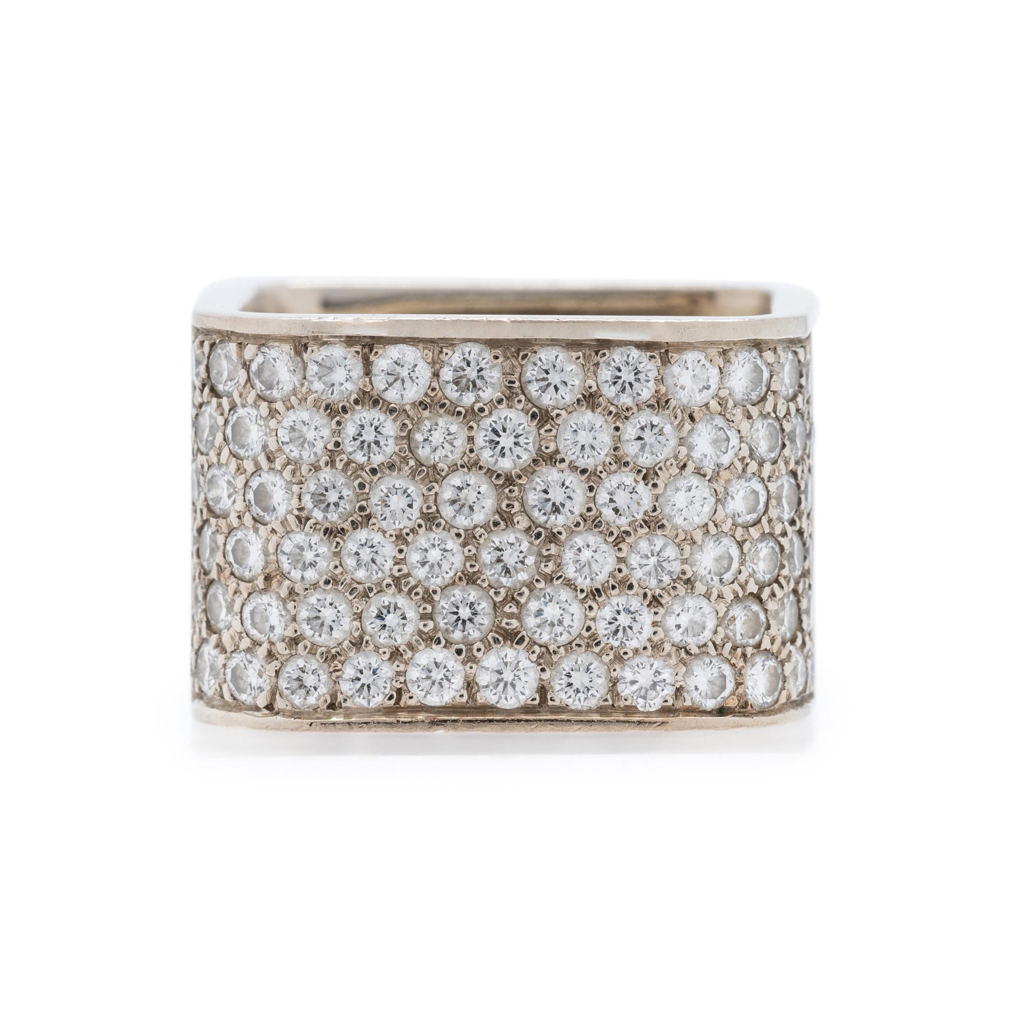 GABRIEL OFIESH, WHITE GOLD AND DIAMOND BAND