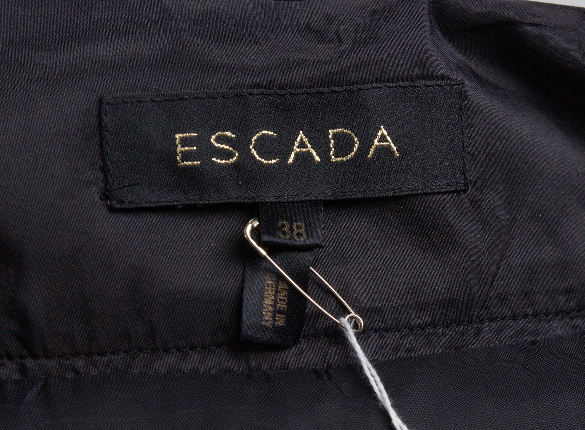 An Escada Black Silk Full Evening Skirt, Size 38.