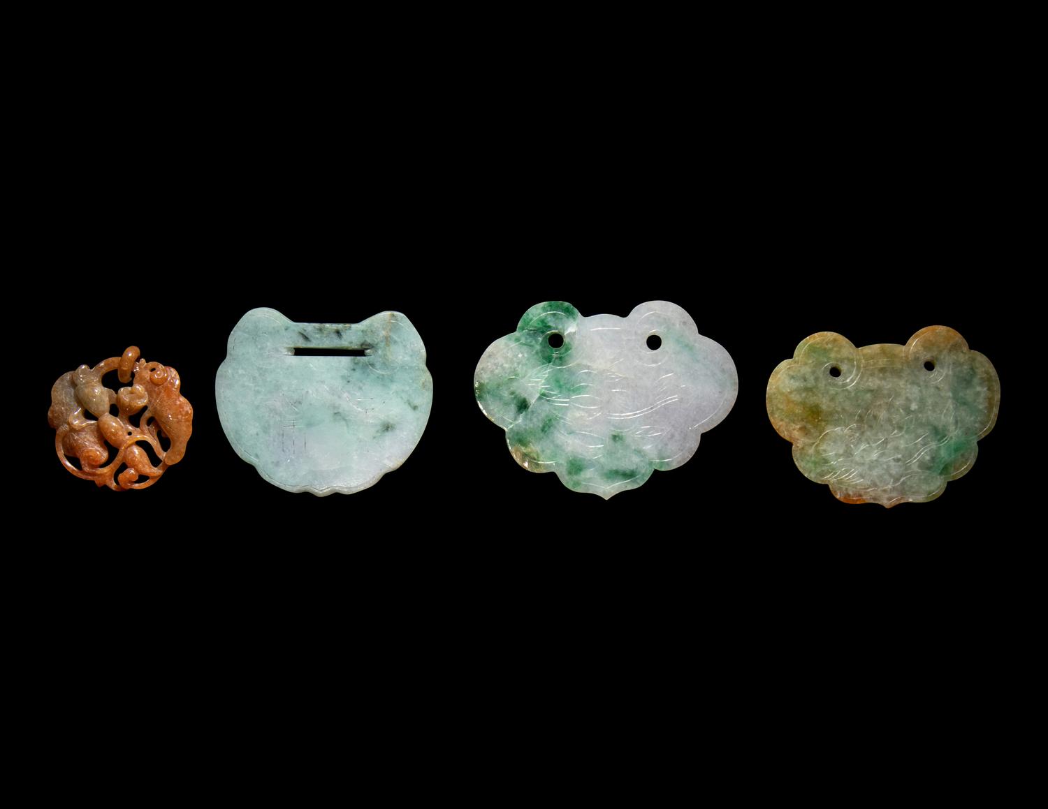 Four Chinese Jadeite Pendants