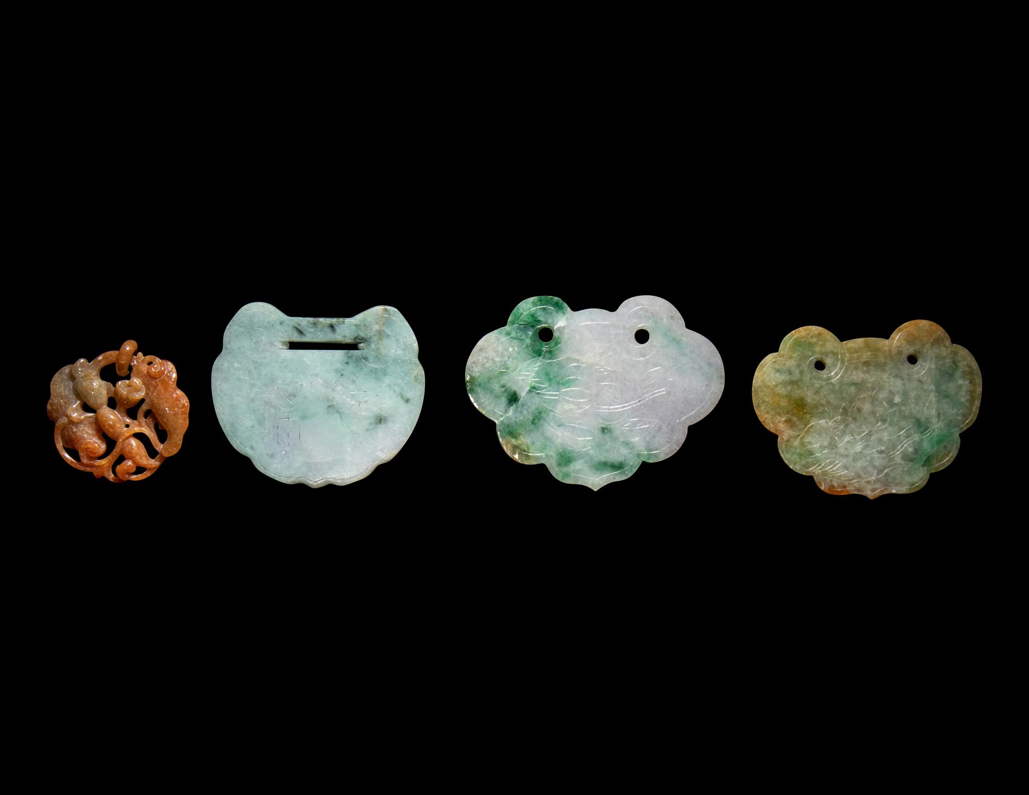 Four Chinese Jadeite Pendants