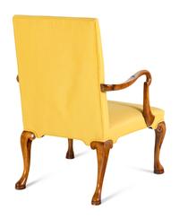 A Pair of English Walnut Library Armchairs