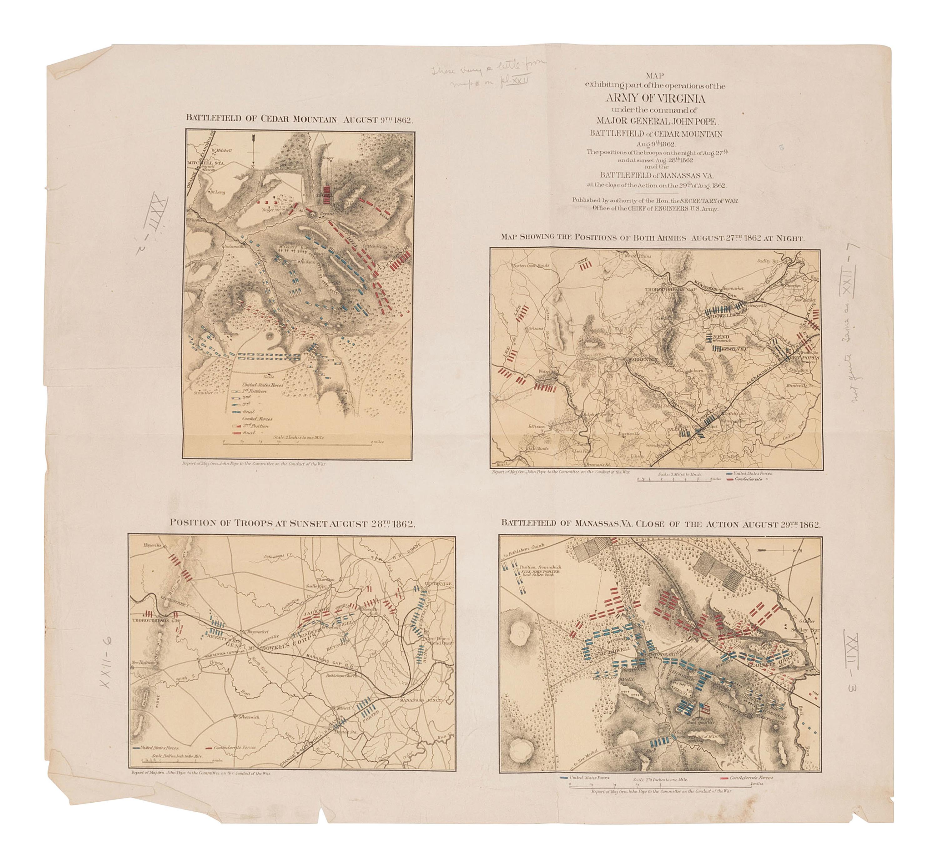 [CIVIL WAR]. A collection of more than 50 Civil War maps published ca 1860s-1870s.
