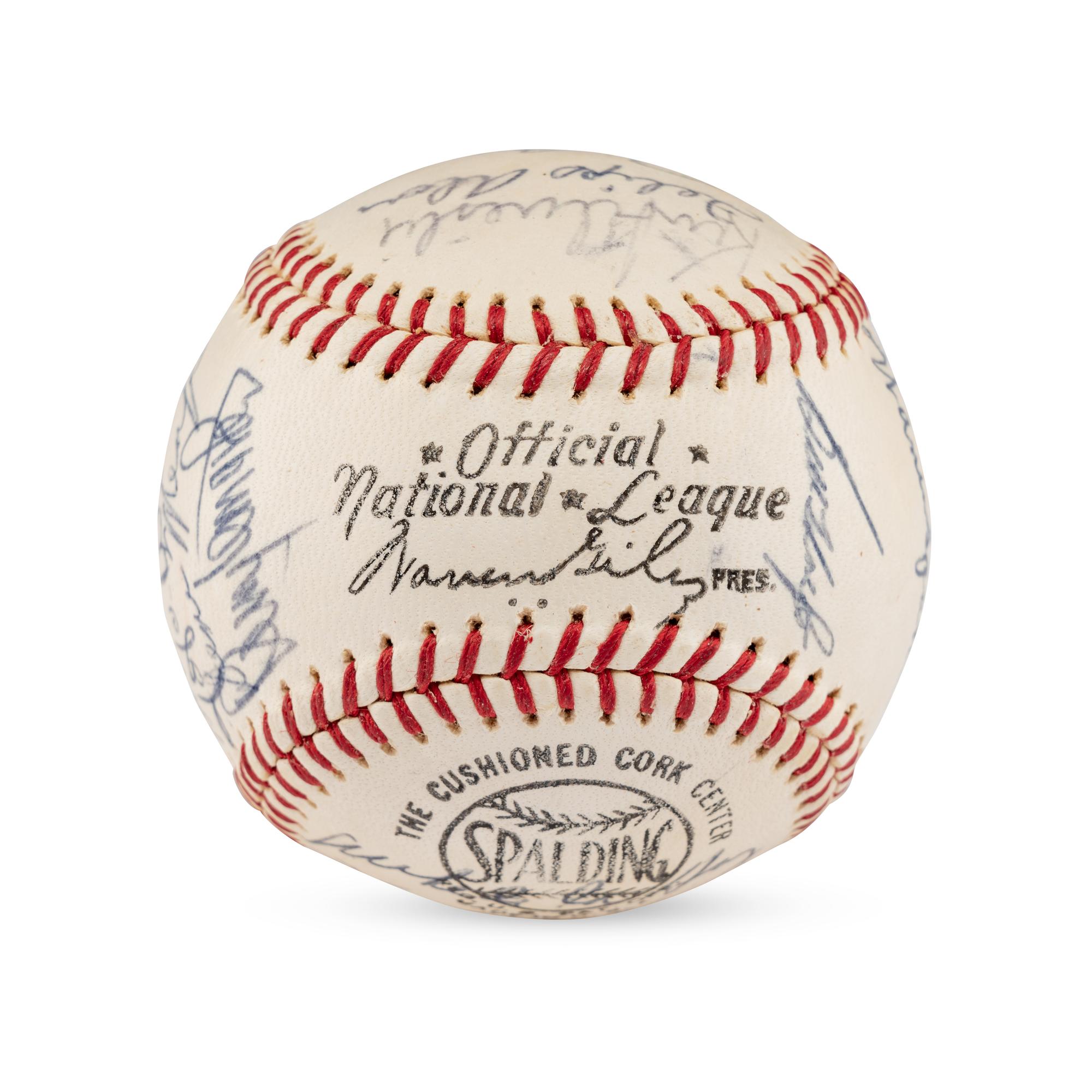 A 1964 Milwaukee Brewers Team Signed Autograph Baseball