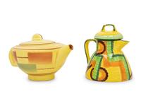 A Teapot and Coffee Pot, c. 1930 Schramberg Majolikafabrik, Germany