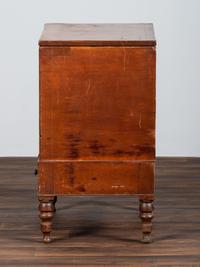 A Late Federal Cherrywood One-Drawer Sugar Chest