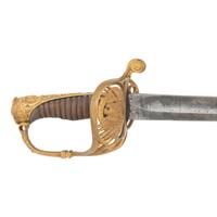 French Hilted Non-Regulation Imported Officers Sword Presented to Major James Plimpton - 3rd NH Volunteers, KIA at Deep Bottom Run with CDV