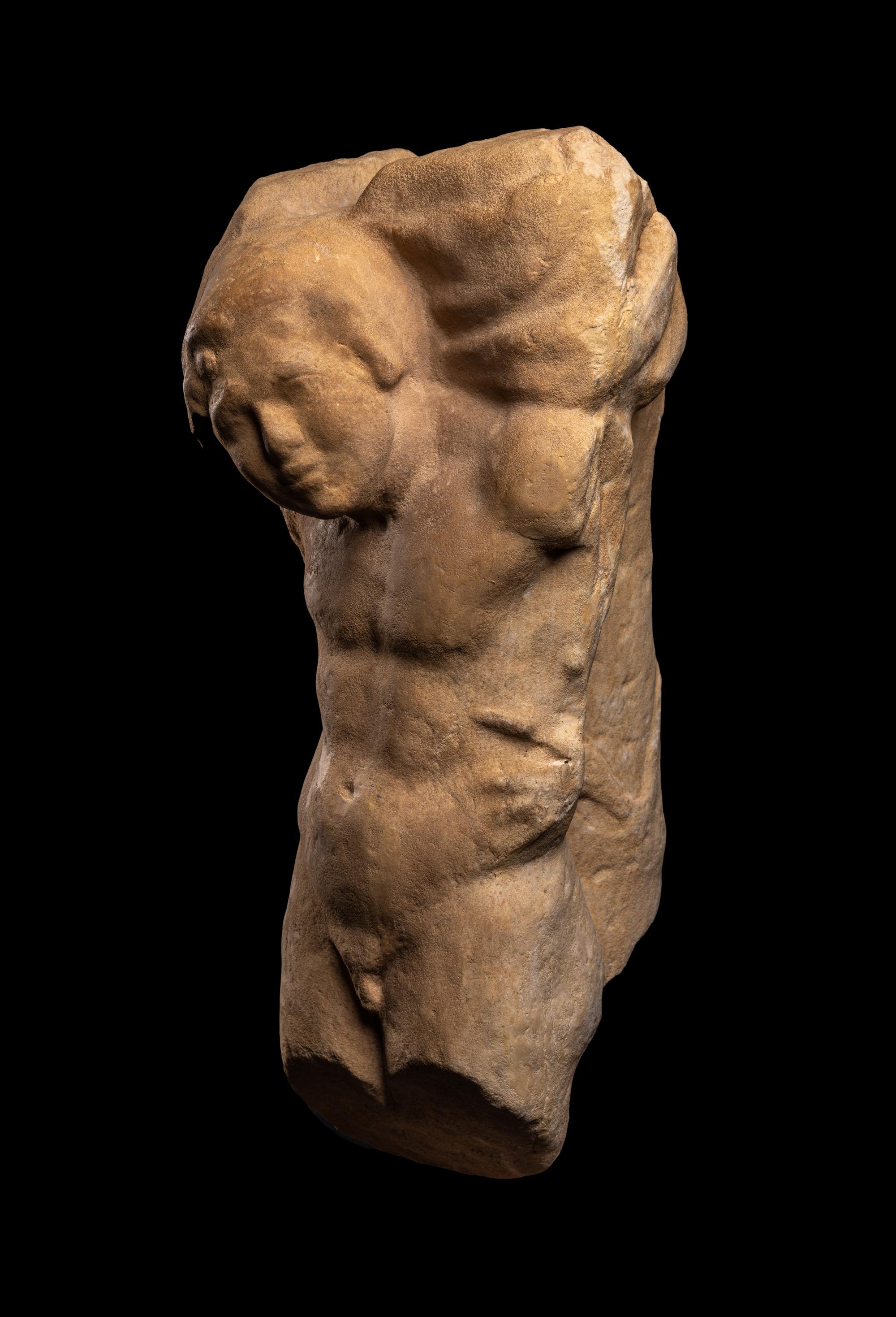 A Roman Marble Telamon in the Form of a Satyr