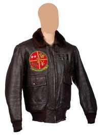 [MILITARIA]. Lt. General Carson A. Roberts (1905-1983) G-1 military flight jacket with Fleet Marine Force, Pacific squadron patch.