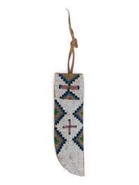 Sioux / Cheyenne Beaded Hide Knife Sheath