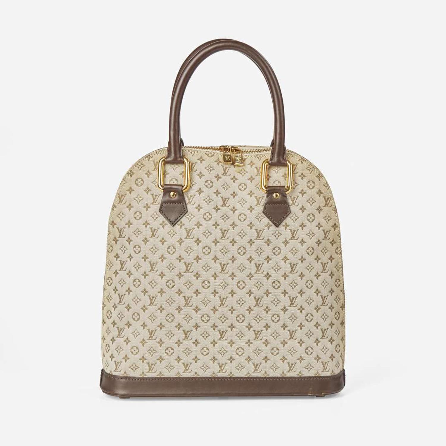 A Louis Vuitton Alma Haut in Khaki Coated Canvas Louis Vuitton