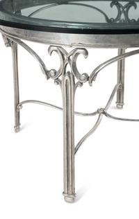 A Polished Steel Side Table