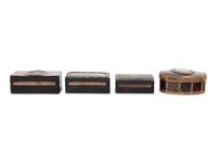 A Group of Four Georgian Gold Mounted Tortoise Shell Snuff Boxes