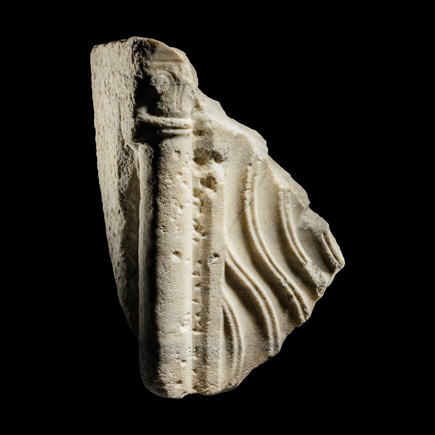 A Roman Marble Sarcophagus Fragment