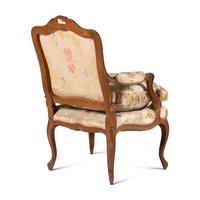 A Set of Four Louis XV Style Beechwood Fauteuils