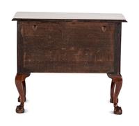 A Chippendale Carved and Figured Walnut Claw-and-Ball Foot Dressing Table