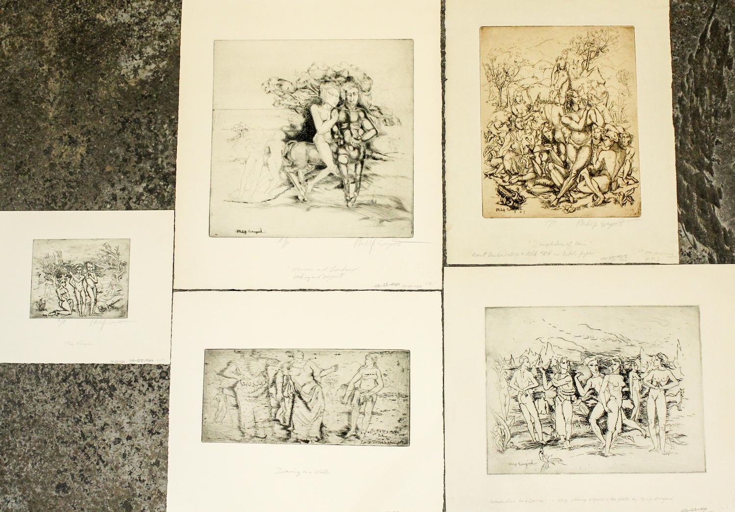 Philip Evergood, (American, 1901-1973), Untitled, (a group of 18 etchings)