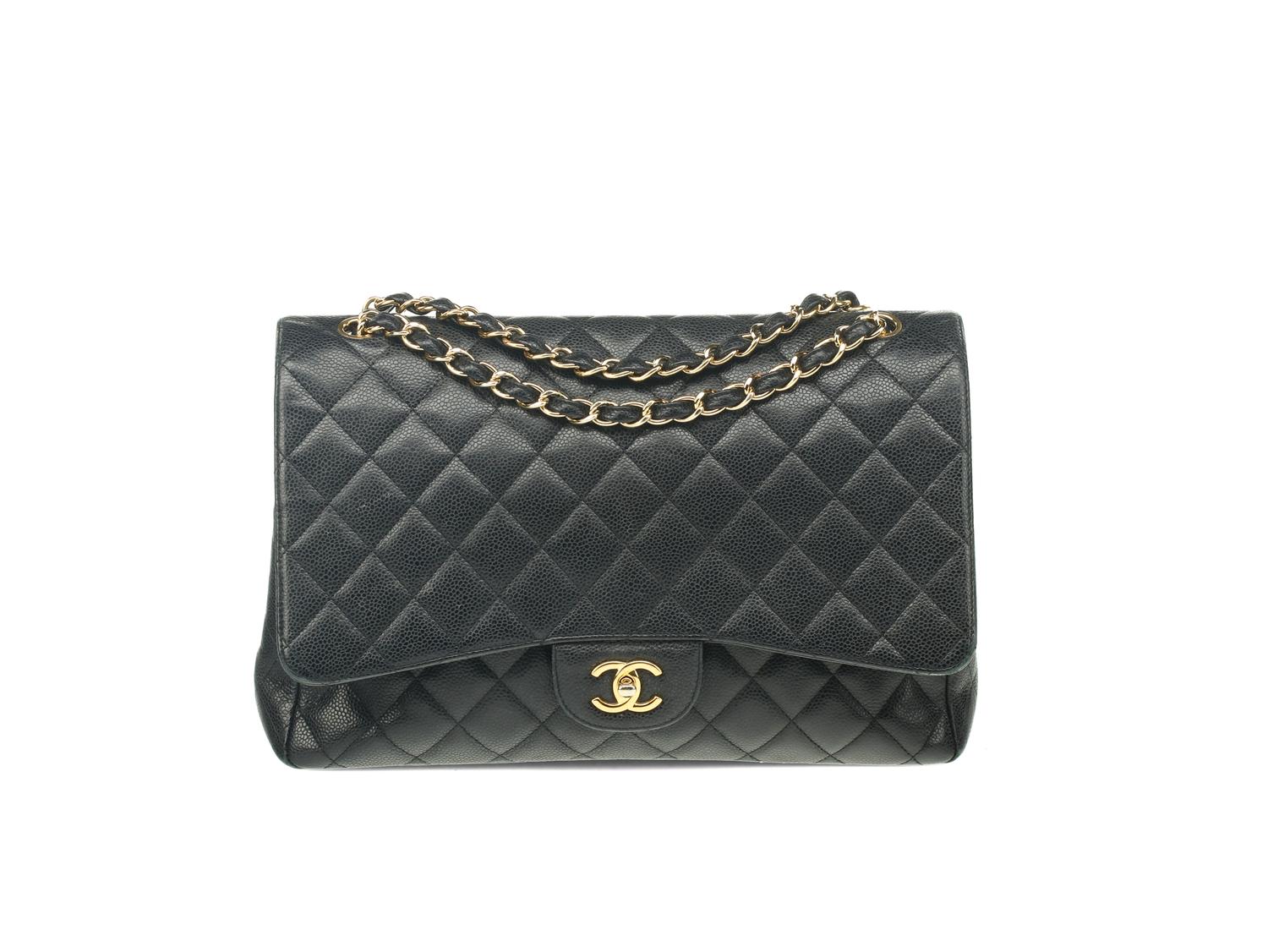 Chanel Maxi Flap Bag in Caviar Leather