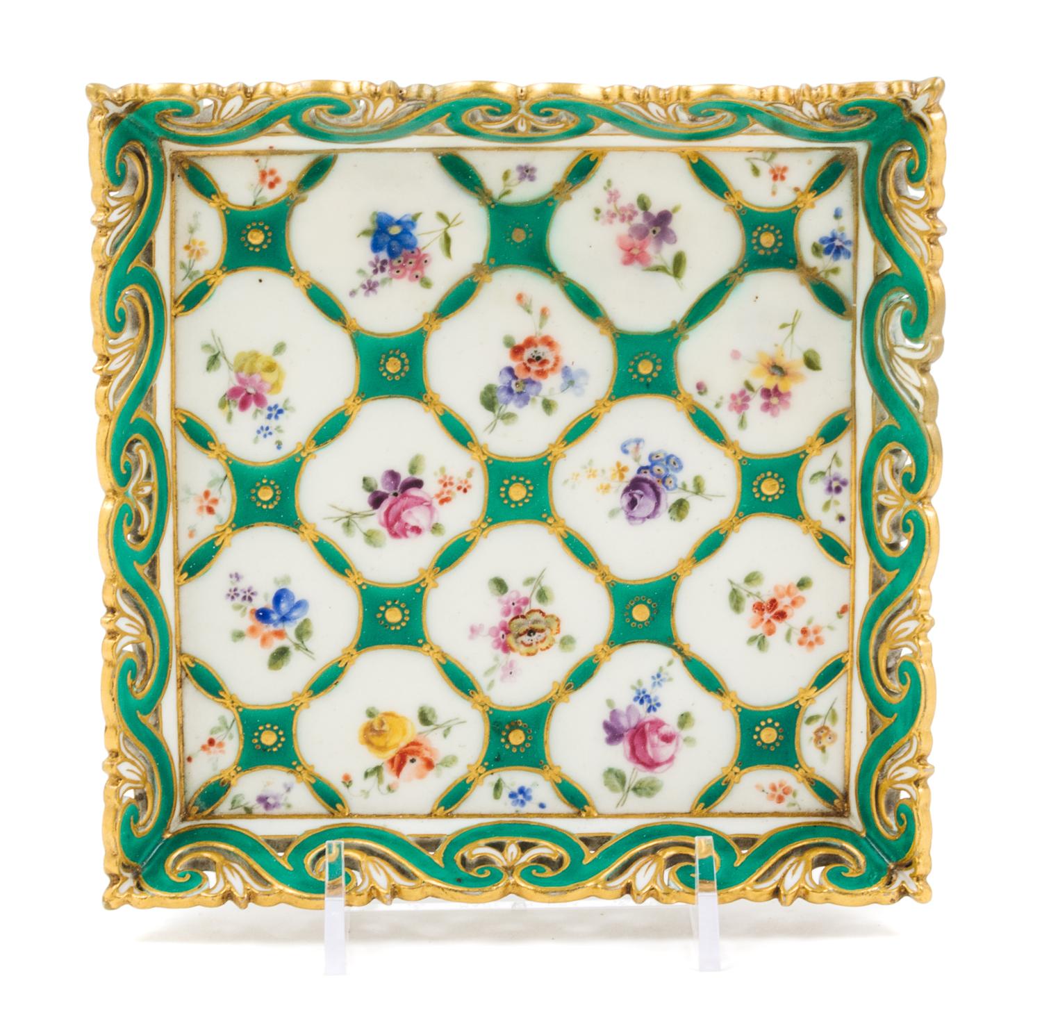 A Sevres Porcelain Tray Width 5 3/4 inches. — PAINTED BY MATHIEU FOURE, CIRCA 1757