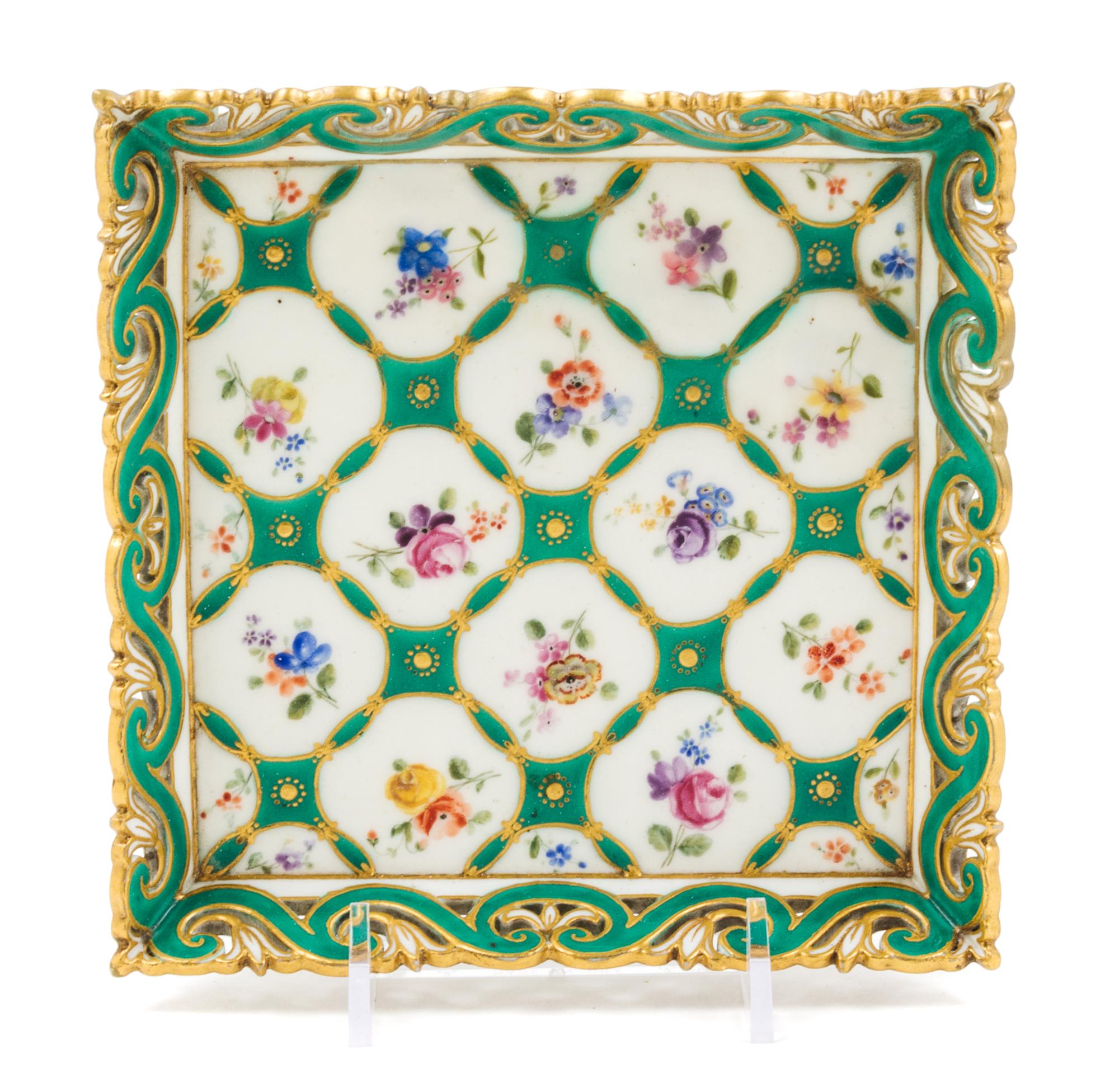 A Sevres Porcelain Tray Width 5 3/4 inches. — PAINTED BY MATHIEU FOURE, CIRCA 1757