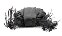 Schiaparelli Black Feather Hat, 1950s