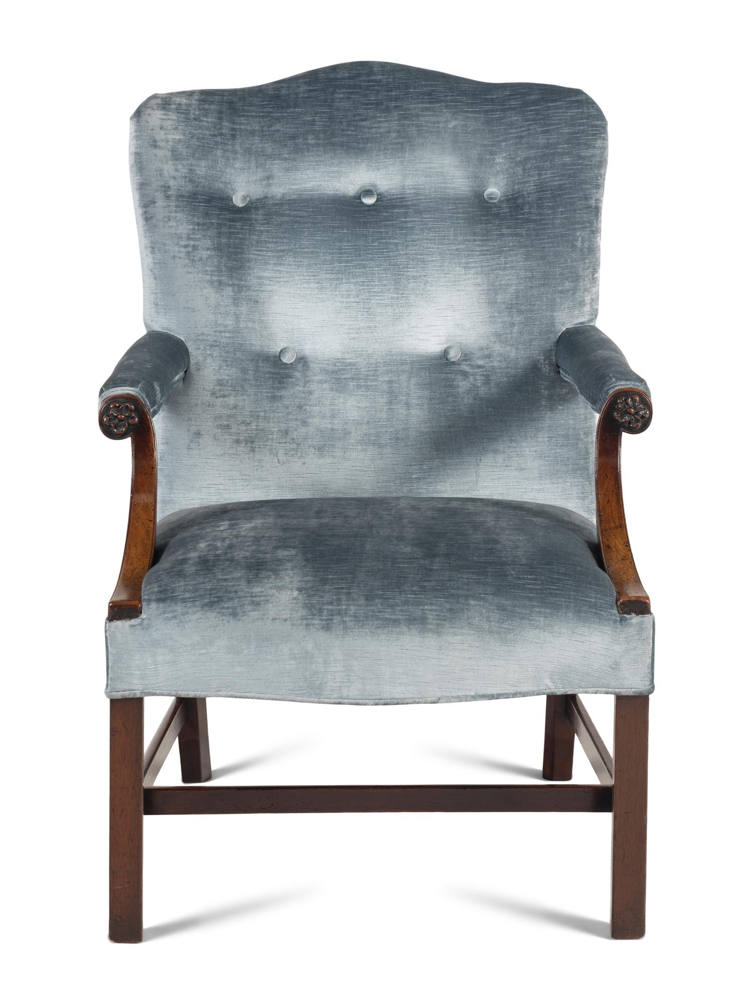 A George IV Mahogany Library Chair
