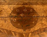 A Continental Gilt Bronze Mounted Burlwood Serpentine Commode