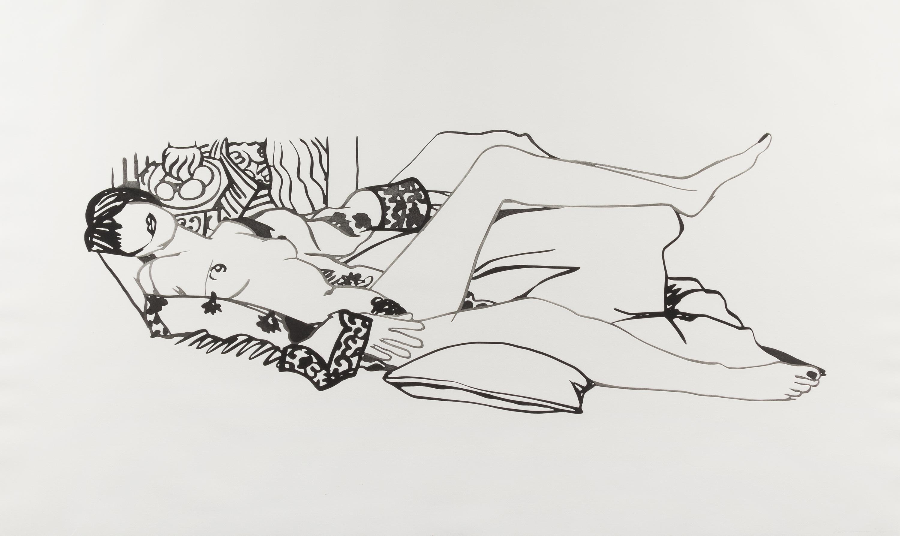 Tom Wesselmann, (American 1931-2004), Monica with Purple Robe, 1990