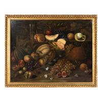 Manner of Giovanni Battista Ruoppolo (Italian, 1629–1693) — Still Life with Fruit