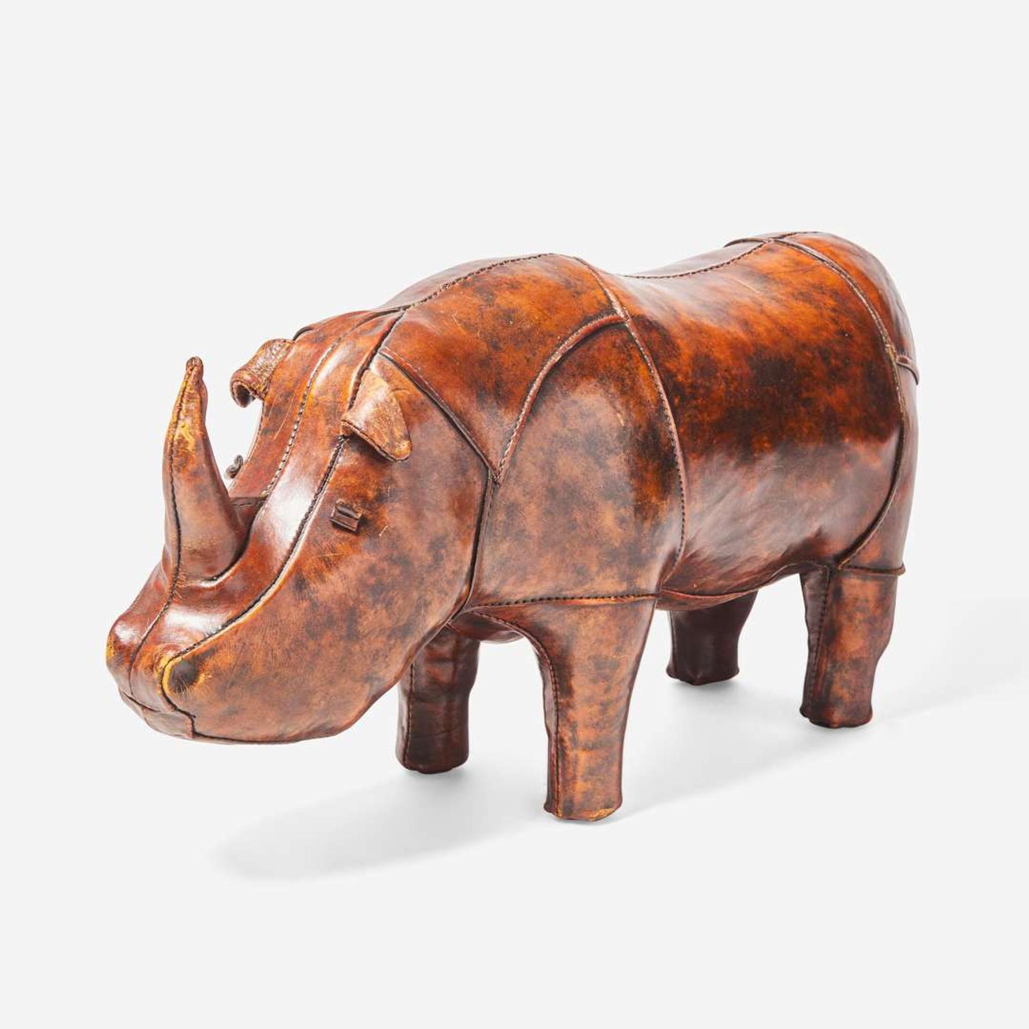 Dimitri Omersa (1927-1985) Rhinoceros Footstool, Omersa & Co., UK, circa 1965