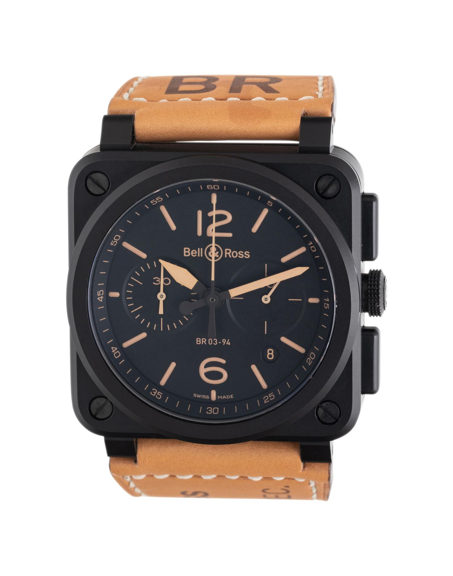BELL & ROSS, CERAMIC 'BR03-94 HERITAGE' CHRONOGRAPH WATCH
