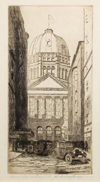 [ARCHITECTURE]. A group of 11 drypoint etchings by James Swann, Leon Pescheret, Chester S. Danforth and others.