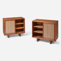 George Nakashima (American, 1905-1990) Pair of Special Double Sliding-Door Cabinets, New Hope, Pennsylvania, 1962