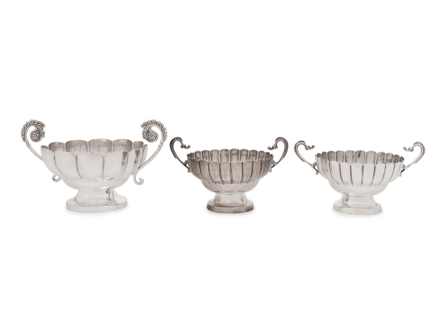 A Collection of Mexican and American Silver Table Articles