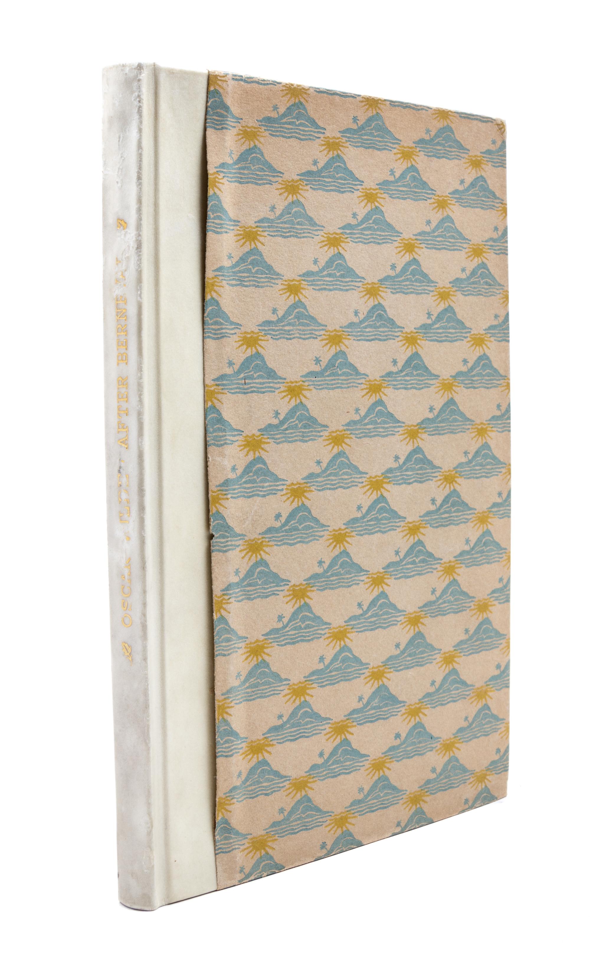 (FINE PRESS, BEAUMONT PRESS) WILDE, OSCAR. After Berneval. Letters of Oscar Wilde to Robert Ross. London, 1922. First edition.