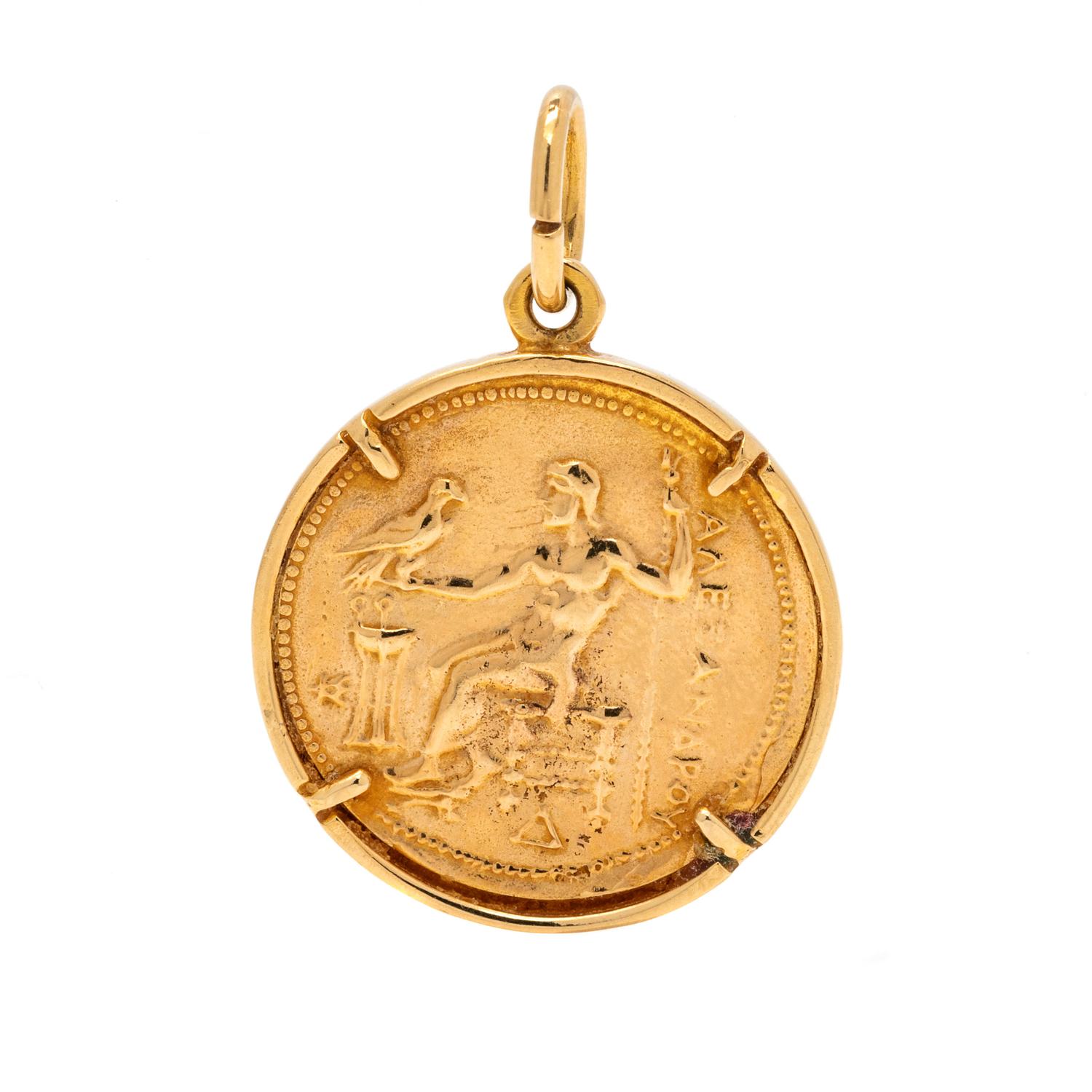 GREEK COIN PENDANT