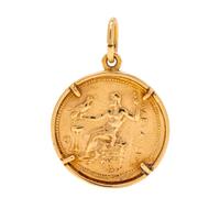 GREEK COIN PENDANT