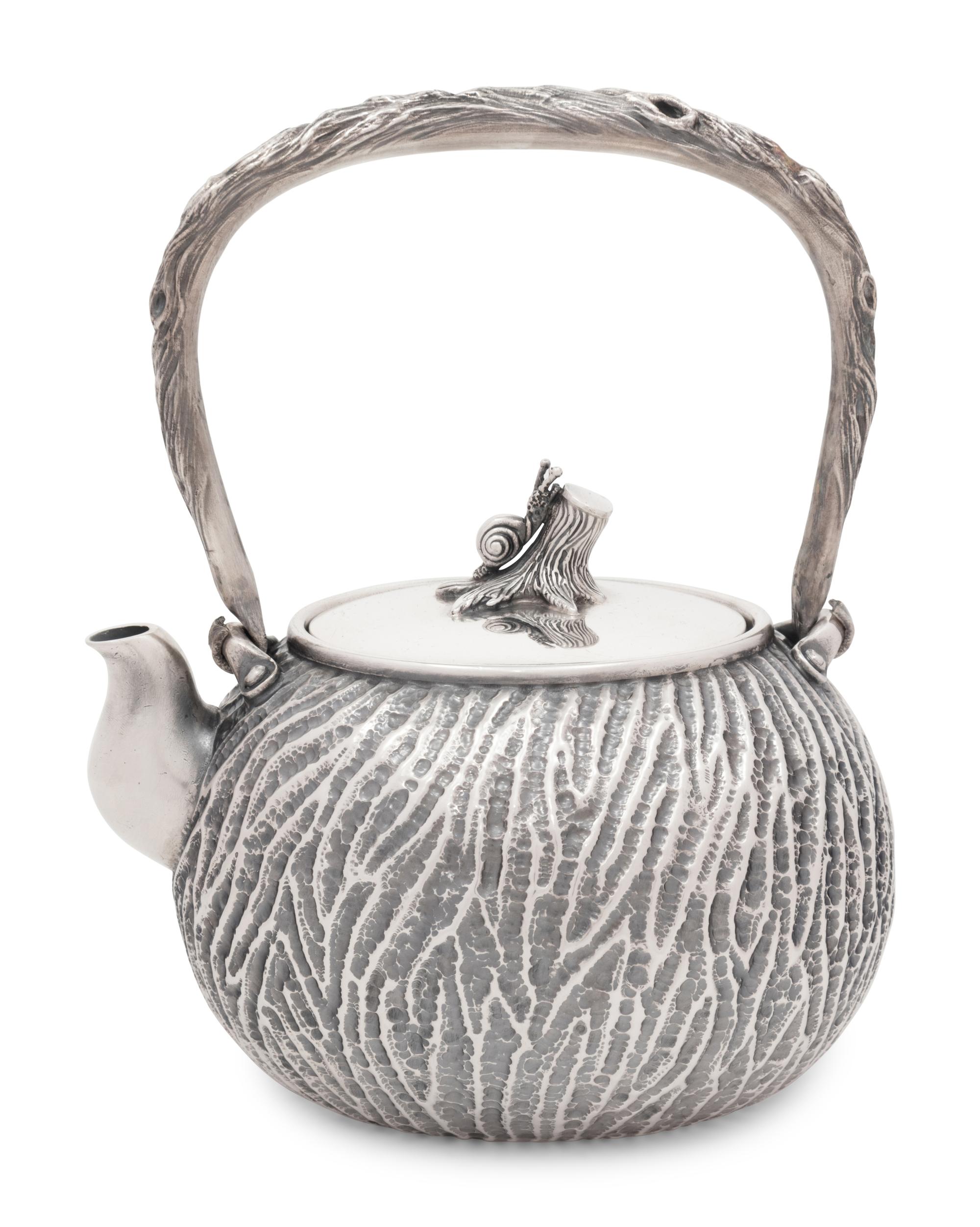 A Japanese Silver Kettle