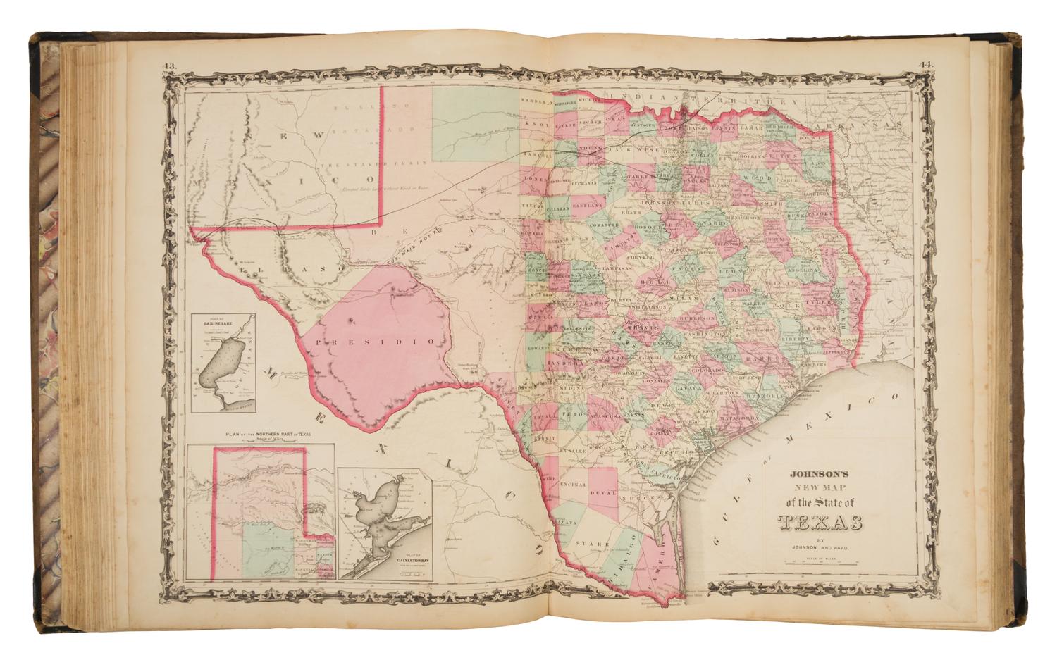 JOHNSON and COLTON. Johnson's New Illustrated (Steel Plate) Family Atlas. New York: Johnson and Ward, 1862.