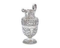 An Impressive Early Renaissance Revival Sterling Silver Repousse "Gilmor" Ewer