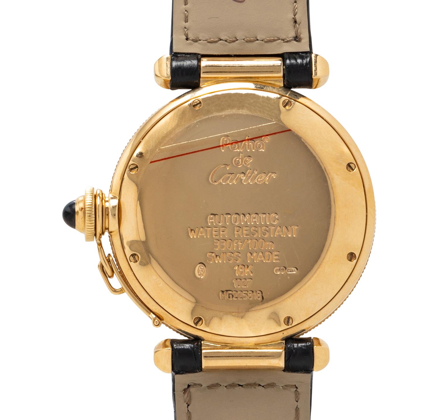 CARTIER, REF. 1027 18K YELLOW GOLD 'PASHA' WATCH