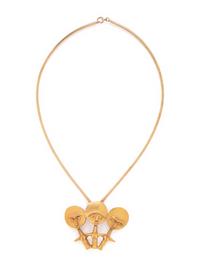 ERIC DE KOLB, YELLOW GOLD PENDANT NECKLACE