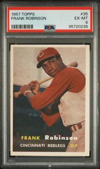 A 1957 Topps Frank Robinson Rookie Baseball Card No. 35 (PSA 6 EX-MT)
