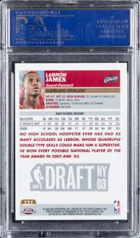 A 2003 Topps Chrome LeBron James Rookie Basketball Card No. 111 (PSA 10 GEM MINT)