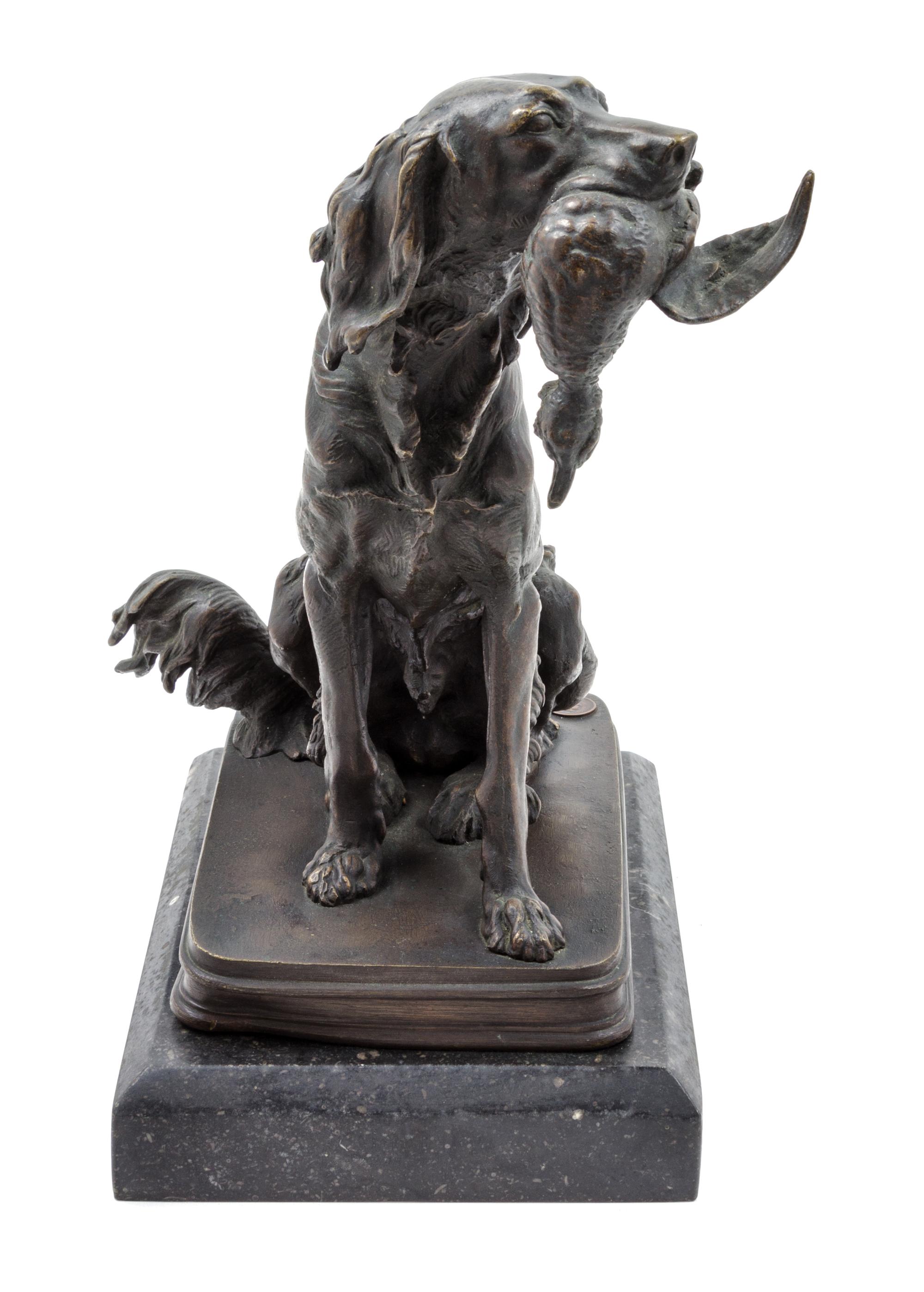 A French Bronze Animalier Group Height 12 1/2 inches. — FERDINAND PAUTROT (1832-1874)